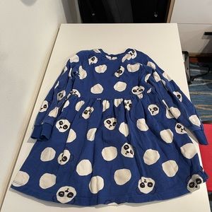 Girls Hanna Anderson French Terry panda play dress size 6-7